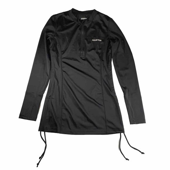HISKYWIN Women's Long Sleeve UV Sun Protection Rash Guard Swimsuit Top Black S - Picture 8 of 8